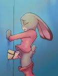  1girl antelope anthro clothed clothing denzeltip disney duo equine furry gemsbok_(species) glory_hole judy_hopps lagomorph male male/female mammal oral oryx_(species) pants_down partially_clothed pussylicking rabbit sex standing vaginal zootopia 