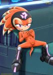 asking_for_it bbmbbf blush mobius_unleashed orange_fur palcomix presenting pussy sega shade_the_echidna smile sonic_(series) sonic_the_hedgehog_(series) spread_legs