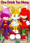  bbmbbf comic cover_page knuckles_the_echidna miles_"tails"_prower mobius_unleashed multiple_tails one_drink_too_many palcomix sega sonia_the_hedgehog sonic_(series) sonic_the_hedgehog_(series) sonic_underground tagme tail 