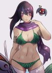  1girl alluring athletic_female bikini breasts female_abs fit_female fox_mask insanely_hot kitsune_mask kunimitsu_ii kunoichi long_hair namco ponytail_hair tekken tekken_1 tekken_2 tekken_3 tekken_4 tekken_5_dark_resurrection tekken_7 tekken_tag_tournament tekken_tag_tournament_2 toned watermelon_bikini 