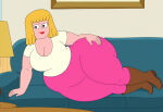 1girl 1girl 1girl 1milf ai_generated ass big_ass big_ass big_breasts big_breasts blonde_hair breasts cartoon_network child_bearing_hips clarence clothed clothed_female clothing couch female_focus female_only grin hips huge_ass huge_ass indoors lipstick living_room looking_at_viewer mary_wendell mature mature_female milf milf on_couch smile smiling_at_viewer solo_female solo_focus thick_thighs thighs wide_hips