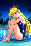 1girl accurate_art_style adult_swim alluring bare_legs bishoujo_senshi_sailor_moon bishoujo_senshi_sailor_moon_r bishoujo_senshi_sailor_moon_r_the_movie bishoujo_senshi_sailor_moon_s bishoujo_senshi_sailor_moon_s_the_movie bishoujo_senshi_sailor_moon_supers bishoujo_senshi_sailor_moon_supers_the_movie blonde_hair blue_eyes medium_breasts mikalizer minako_aino one-piece_bikini pin_up sailor_venus swimming_pool toei_animation toonami