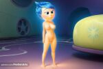 1girl 1girl 1girl ai_generated blue_eyes blue_hair breasts cleavage cleft_of_venus disney dress feet high_heels high_res inside_out inside_out_2 joy_(inside_out) medium_breasts navel nipples no_bra no_panties pixar progenarts pussy short_dress short_hair sleeveless_dress standing uncensored watermark web_address
