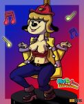 1girl dancing dog hentai_boy mama_parappa parappa_the_rapper topless um_jammer_lammy