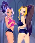  2_girls ass clothed darcy darcy_(winx_club) female_only non-nude shorts stormy stormy_(winx_club) the_trix winx_club zfive 