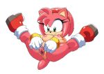 1girl amy_rose anus breasts coolblue legs_up masturbation nipple panties pussy sega spread_pussy