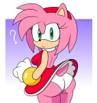 1girl amy_rose oblivious sega sega