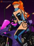 1girl aged_up ben_10 big_breasts breasts cartoon_network drake-rex fanart female gwen_tennyson motorcycle solo tattoos