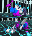 2girls ahegao_face anthro deltarune female licking_pussy mikumikudance mmd nude silverteam2017 tasque_manager_(deltarune) undertale_(series) virovirokun