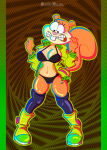 1girl bikini bolillo_werito cartoon cyberpunk female nickelodeon parody sandy_cheeks solo spongebob_squarepants