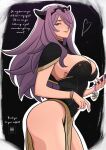 1girl alluring big_breasts camilla_(fire_emblem) cleavage fire_emblem fire_emblem_fates hair_over_one_eye ihsnet intelligent_systems long_hair nintendo purple_eyes purple_hair