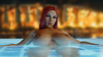 1girl 3d actress areola athletic athletic_female avengers batesz beauty_mark black_widow_(marvel) blender breasts celeb female female_only huge_breasts human looking_at_viewer marvel marvel_cinematic_universe marvel_comics natasha_romanoff nipples nude real_person realistic red_hair scarlett_johansson skinny_dipping solo tagme water