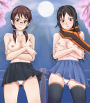 2girls breasts female glasses ichihisa isone_kotoha topless yarizakura_hime yozakura_quartet