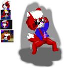  crimzon_fur cum grey_background hearts male masturbation partially_clothed penis public_masturbation red_fur red_penis sunglasses tongue_out trembling_legs white_fur yaoi youtuber 