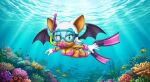 1girl ai_generated female jacobsantos30 rouge_the_bat sega solo sonic_(series) sonic_the_hedgehog_(series) tagme underwater