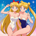  2girls adult_swim alluring bare_legs bikini bishoujo_senshi_sailor_moon bishoujo_senshi_sailor_moon_r bishoujo_senshi_sailor_moon_r_the_movie bishoujo_senshi_sailor_moon_s bishoujo_senshi_sailor_moon_s_the_movie bishoujo_senshi_sailor_moon_supers bishoujo_senshi_sailor_moon_supers_the_movie blonde_hair blue_eyes cleavage imageroid medium_breasts minako_aino one-piece_bikini toei_animation toonami usagi_tsukino 