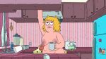  1girl bags_under_eyes casual_nudity clarence completely_naked completely_nude mary_wendell messy_hair milf muffin_top naked_female nude nude nude_female screenshot_edit tagme thick_thighs 