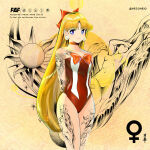 1girl adult_swim alluring arm_tattoo bare_shoulders bishoujo_senshi_sailor_moon bishoujo_senshi_sailor_moon_r bishoujo_senshi_sailor_moon_r_the_movie bishoujo_senshi_sailor_moon_s bishoujo_senshi_sailor_moon_s_the_movie bishoujo_senshi_sailor_moon_supers bishoujo_senshi_sailor_moon_supers_the_movie blonde_hair bow earrings heco_heio high_res jewelry leg_tattoo leotard long_hair minako_aino one-piece_bikini red_bow sleeveless swimsuit tattoo toei_animation toonami