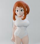 1girl 3d big_breasts boku_no_hero_academia breasts brown_eyes brown_hair shirt underwear uraraka_ochako viewportnorm