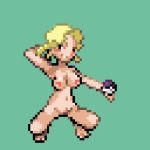 blonde_hair blue_eyes creatures_(company) elite_four elite_four_(hoenn_region) game_freak glacia_(pokemon) humans_of_pokemon ice_type_trainer long_hair nintendo nude pixel_art pokemon pokemon_(anime) pokemon_(game) pokemon_omega_ruby_&_alpha_sapphire pokemon_oras pokemon_rse pokemon_ruby_sapphire_&_emerald porkyman purim sprites squat squatting