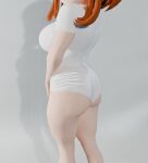 1girl 3d big_breasts boku_no_hero_academia breasts brown_eyes brown_hair shirt underwear uraraka_ochako viewportnorm