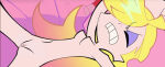  blonde_hair closed_eyes edit long_hair lying_on_bed medium_breasts nekom14 nipples panty_&amp;_stocking_with_garterbelt panty_(psg) pussy screencap 