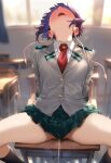 ai_generated bare_thighs blush boku_no_hero_academia female_orgasm huge_thighs jirou_kyouka kololon_ai light-skinned_female light_skin medium_breasts my_hero_academia open_mouth purple_hair pussy_juice pussy_juice_drip school_uniform schoolgirl short_hair shounen_jump solo_female squatting squirting stockings sweat sweatdrop thick_body thick_female thick_thighs thighs voluptuous voluptuous_female
