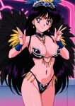 1girl accurate_art_style adult_swim alluring big_breasts bishoujo_senshi_sailor_moon bishoujo_senshi_sailor_moon_r bishoujo_senshi_sailor_moon_r_the_movie bishoujo_senshi_sailor_moon_s bishoujo_senshi_sailor_moon_s_the_movie bishoujo_senshi_sailor_moon_supers bishoujo_senshi_sailor_moon_supers_the_movie black_hair carnival carnival_outfit cleavage nightcore_(artist) purple_eyes rei_hino samba_outfit toei_animation toonami