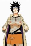  anko_mitarashi big_breasts cowboy_shot exposed_breasts manga_style naruto naruto_shippuden simple_background tagme white_background 