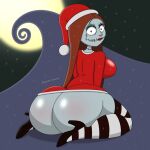 1girl 1girl 1girl ass ass_expansion big_ass big_ass big_breasts bottom_heavy bottomwear breasts christmas christmas_outfit curvy curvy_body curvy_female curvy_figure dress expansion fat_ass female_only fortnite light-skinned_female light_skin lipstick long_hair looking_at_viewer looking_back nightmare_before_christmas pale-skinned_female pale_skin panties ripped_clothing ripped_dress sally_(the_nightmare_before_christmas) saputodraws sideboob stockings thick thick_ass thick_hips thick_thighs thighs wide_hips