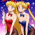 2_girls adult_swim alluring bishoujo_senshi_sailor_moon bishoujo_senshi_sailor_moon_r bishoujo_senshi_sailor_moon_r_the_movie bishoujo_senshi_sailor_moon_s bishoujo_senshi_sailor_moon_s_the_movie bishoujo_senshi_sailor_moon_supers bishoujo_senshi_sailor_moon_supers_the_movie blonde_hair blue_eyes bunny_ears_headband cleavage imageroid medium_breasts minako_aino playboy_bunny playboy_bunny_leotard toei_animation toonami usagi_tsukino