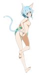  1girl anime asada_shino ass blue_hair breasts nude sinon_(sao) sword_art_online 