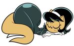 1girl 1girl 1girl 2022 anthro ass big_ass big_ass black_hair bubble_ass bubble_butt cat_ears cat_tail feline female_only furry_female kitty_katswell nickelodeon oboithisisfunky sleeping t.u.f.f._puppy thick_ass