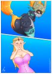  anus ass big_ass big_breasts breasts cleavage dat_ass hypnotic_ass hyrule_warriors looking_back midna mind_control oo_sebastian_oo princess_zelda pussy smile spiral_eyes the_legend_of_zelda tongue twilight_princess yuri 