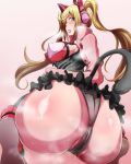 1girl alluring ass big_ass big_breasts blonde_hair breasts dat_ass erect_nipples hair headphones lucky_chloe namco steam tekken tekken_7 twin_tails