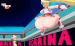  ass big_ass big_breasts bottomless breasts dat_ass female heart heart_eyes korrina koruni_(pokemon) mechacross pokemon pokemon_xy roller_skater roller_skater_(trainer_class) yuri 