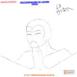 color-it-in fellatio gif loop monochrome oral raven_(dc) teen_titans