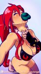 bikini_top bottomless deliciousorange fellatio ian_chase oral red_hair tengen_toppa_gurren-lagann yoko_littner