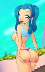 1girl ass ass_focus breasts female_only looking_back no_bra panties rear_view selene selene_(winx_club) winx_club zfive