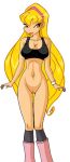  blonde_hair bottomless no_panties partially_clothed stella winx_club 