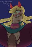 blush clenched_teeth coloranon english eyes_glowing girl_on_top glowing glowing_eyes kaikoinu marco_diaz no_bra no_panties on_top pussy sex small_breasts star_butterfly star_vs_the_forces_of_evil text tumblr vaginal vaginal_penetration vaginal_sex