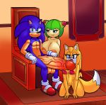 1girl anthro big_breasts breasts canine cosmo_the_seedrian dreamcastzx1 fox furry hedgehog male mammal monster_cock nirriti nude plant sega sonic_boom sonic_the_hedgehog zooey_the_fox