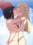 2_females 2_girls 2_humans black_hair blonde_hair duo female female/female female_human female_teen hair hug human human/human human_only kissing lillie lillie_(pokemon) long_hair moon_(pokemon) moon_(trainer) mostly_nude multiple_girls noripachi outdoors pokemon pokemon_(game) pokemon_sm side_view sideboob sling_bikini slingshot_bikini standing swimsuit teen yuri