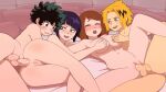 2_girls 2boys anal anal_sex arsonsquid ass breast_grab breasts denki_kaminari foursome groping huge_breasts izuku_midoriya kyoka_jiro my_hero_academia ochako_uraraka penis pussy shounen_jump swingers vaginal_penetration