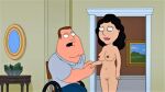 bonnie_swanson breasts clothed_male_nude_female cmnf erect_nipples family_guy female_full_frontal_nudity female_nudity joe_swanson nude shaved_pussy thighs vulva