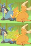 1girl anthro blush blush blushing_female complify9 dominant_male fart farting farting_in_mouth farting_in_nose farting_on_face female_rimming_male floatzel furry lucario male male/female pokemon shelby simplify6 submissive_female