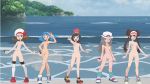  5girls beach black_hair blue_(pokemon) blue_hair breasts brown_hair crystal_(pokemon) female female_human female_only female_teen hair hairless_pussy human human_only humans_of_pokemon kotone_(pokemon) kris_(pokemon) leaf_(pokemon) lineup long_hair lyra_(pokemon) marina_(pokemon) mei_(pokemon) moon_(pokemon) moon_(trainer) multiple_girls nipples nude outside pokeball pokemon pokemon_crystal pokemon_frlg pokemon_hgss pokemon_sm pussy rosa_(pokemon) short_hair small_breasts standing teen touko_(pokemon) white_(pokemon) young zxfreakkxz 