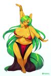 1girl 2017 3mangos anthro armpits belly belly_dancer big_breasts breasts clothed clothing digital_media_(artwork) equine eyewear fan_character furry glasses green_hair hair half-closed_eyes harem_outfit horse jewelry mama_mango_(character) mammal mature_female my_little_pony navel necklace one_eye_closed pony pose simple_background slightly_chubby standing thick_thighs voluptuous white_background wide_hips