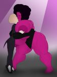 5h4m3l355 big_breasts big_hips breasts cartoon_network garnet garnet_(steven_universe) huge_breasts kissing nipples pearl pearl_(steven_universe) steven_universe suit wide_hips