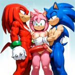 ai_generated amy_rose knuckles_the_echidna mobian_(species) sonic_the_hedgehog_(series) tagme